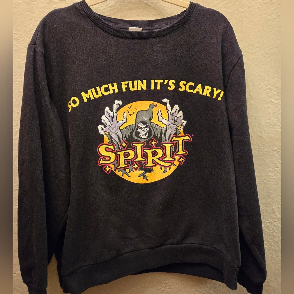 Spirit Halloween Graphic Sweatshirt Spooky Graphic Crewneck Oversized XL